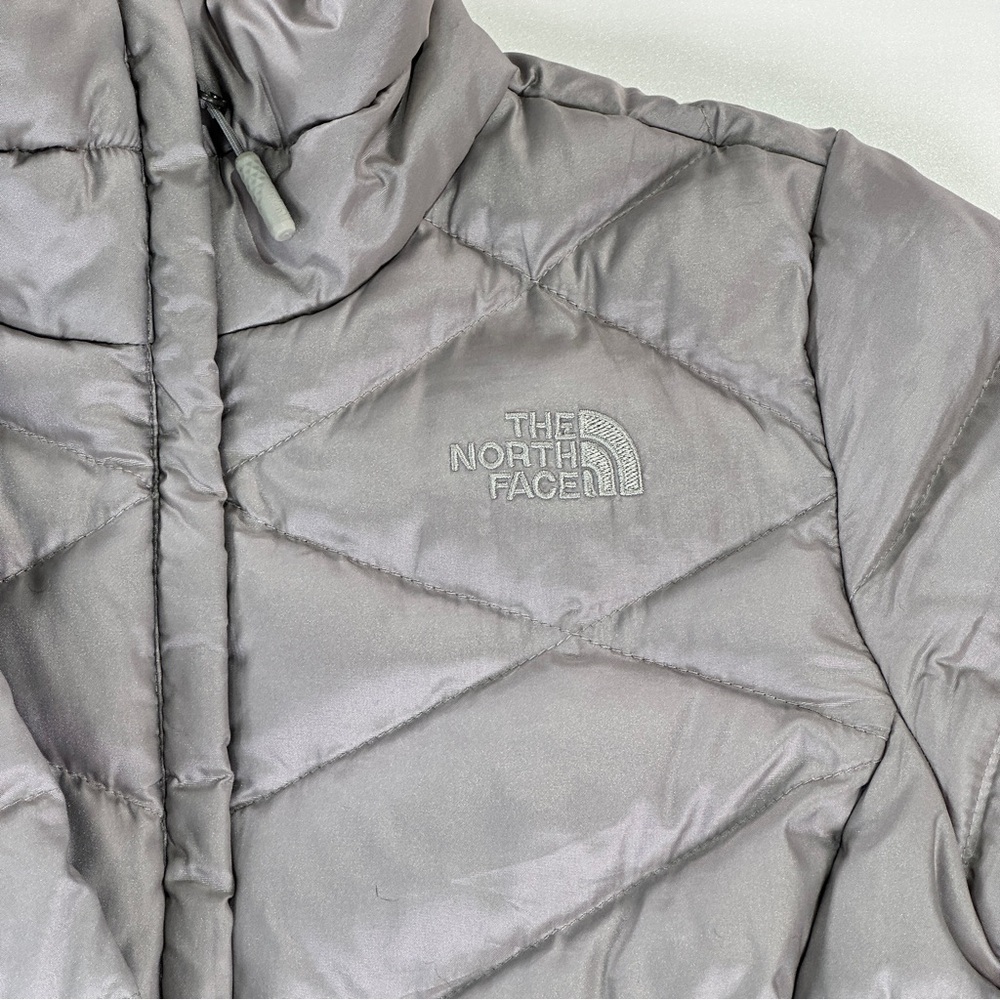 The North Face Puffer Jacket 550 Fill Chevron Down Grey S - Picture 3 of 13